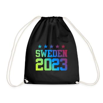 Suède 2023 - Sac de sport léger - noir - Devant
