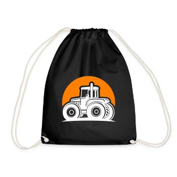 Tractor icon - Drawstring Bag - black - Front