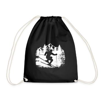 Ski, après ski, winter sports, ski holidays - Drawstring Bag - black - Front