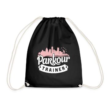 Parkour-Trainer Freerunning Urban Sport Shirt - Turnbeutel - Schwarz - Vorne