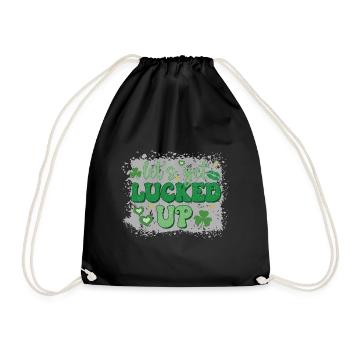 St. Patricks Day - Lets get lucked up - Turnbeutel - Schwarz - Vorne