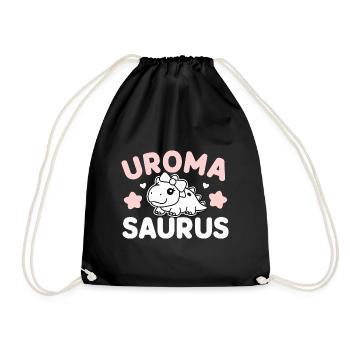 Uroma-Saurus Baby Pink Beste Uroma Geburtstag - Turnbeutel - Schwarz - Vorne