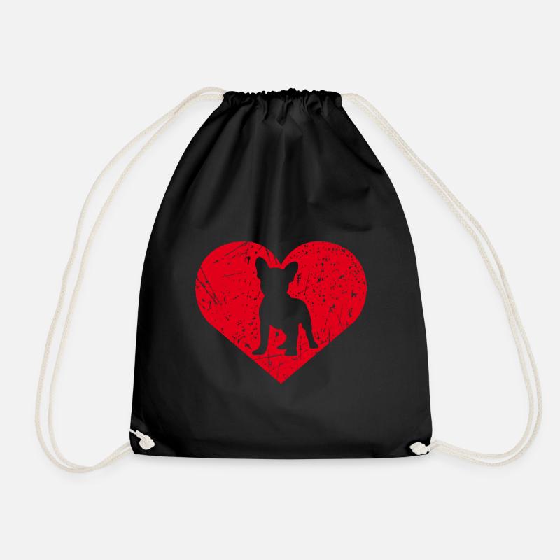 French Bulldog - Turnbeutel - Schwarz