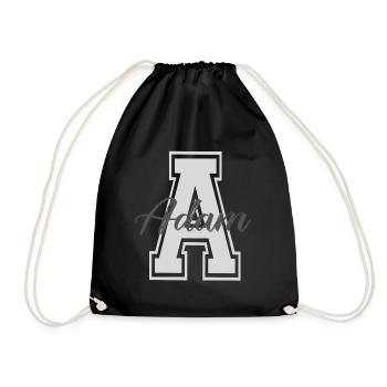 prénom ADAM fête nom tshirt personnalisé adam - Sac de sport léger - noir - Devant