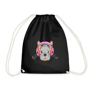 French Bulldog Comic - Sac de sport léger - noir - Devant
