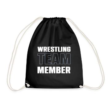 Wrestling Team - Drawstring Bag - black - Front