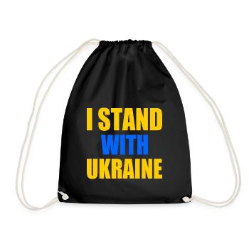 I stand with ukraine - Sac de sport léger - noir - Devant