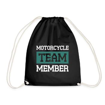 Motorcycle Team - Drawstring Bag - black - Front