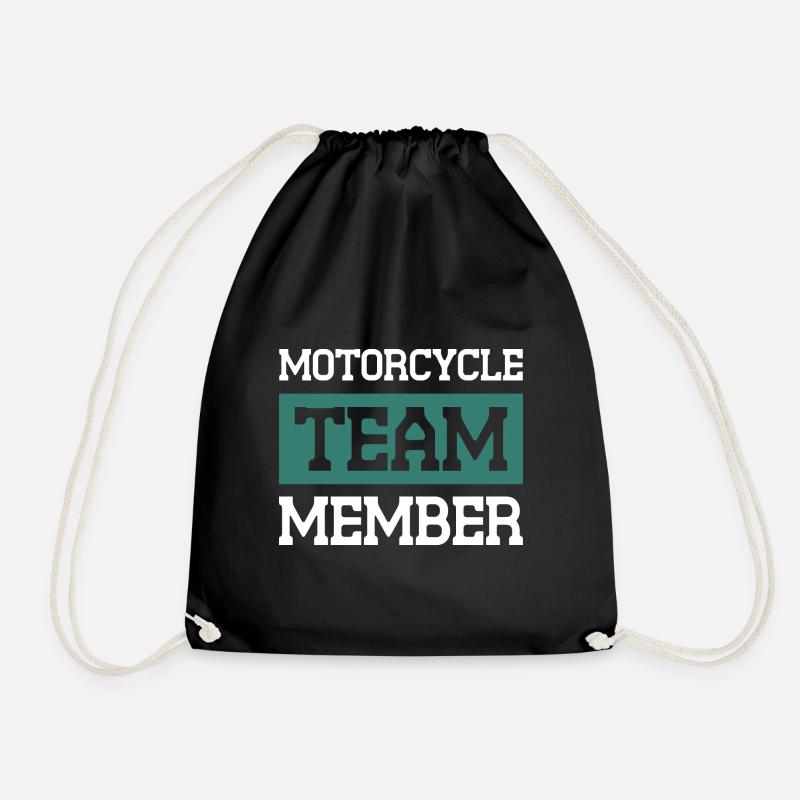 Motorcycle Team - Drawstring Bag - black