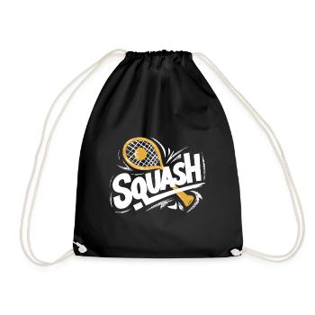 Squash-Hit Schläger Ball Court Fan Shirt - Turnbeutel - Schwarz - Vorne