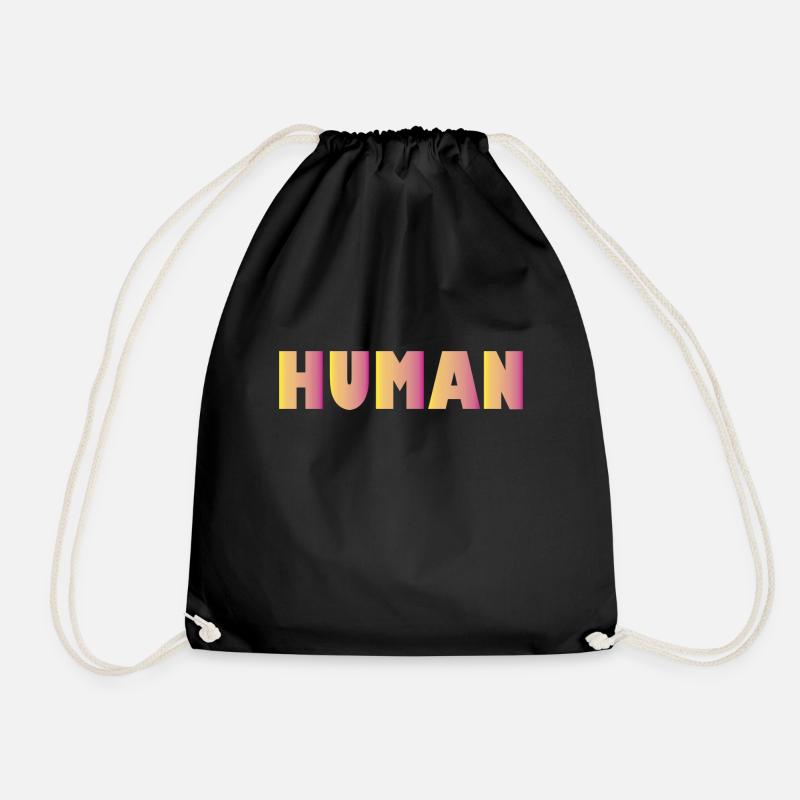 Humane - Drawstring Bag - black