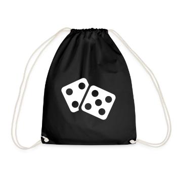 Dice Casino Symbol - Drawstring Bag - black - Front