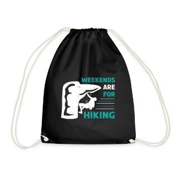 Climbing Climbers Mountains Climbing Wall Kletterdad - Drawstring Bag - black - Front