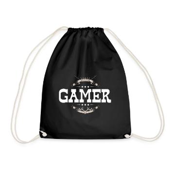 Gamer Beruf - Turnbeutel - Schwarz - Vorne