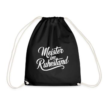 Meister Ruhestand Geschenk Trainer Coach Danke - Turnbeutel - Schwarz - Vorne