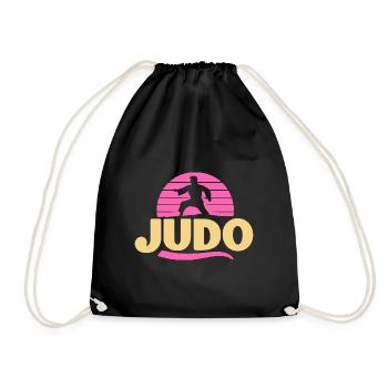Judo-Mädchen Kraft Stärke Mut Training Geschenk - Turnbeutel - Schwarz - Vorne