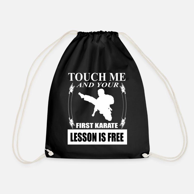 Karate trainieren ich liebe Karate Karate-Trainer - Turnbeutel - Schwarz