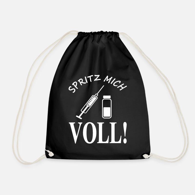 Spritze mich voll spritzen Medizin Impfung - Turnbeutel - Schwarz
