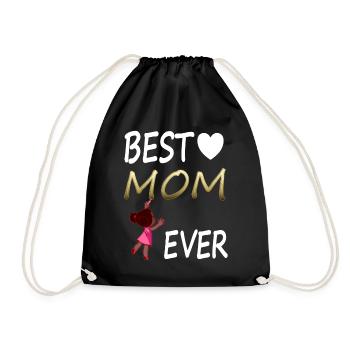 Mother's Day Celebrate Best Mom Best Mother Gift - Drawstring Bag - black - Front