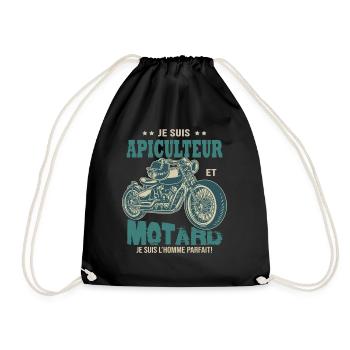 motard parfait apiculteur parfait abeille - Sac de sport léger - noir - Devant