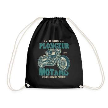 motard parfait plongeur parfait - Sac de sport léger - noir - Devant