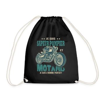 motard parfait sapeur pompier parfait - Sac de sport léger - noir - Devant