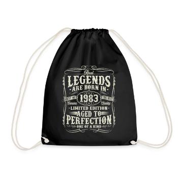 Né en 1983 Cadeau d’anniversaire Legends - Sac de sport léger - noir - Devant