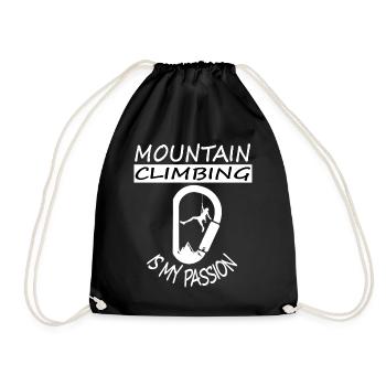 Alpinisme Alpiniste Idée cadeau d’alpinisme - Sac de sport léger - noir - Devant