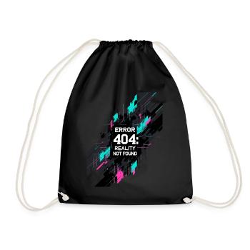 Error: Reality not found - Drawstring Bag - black - Front