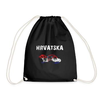 Nation Design Hrvatska Kuna - b9y - Drawstring Bag - black - Front
