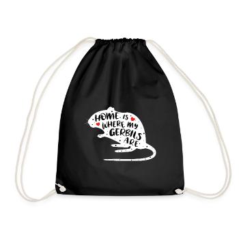 Souris de course | Doux sort | Souris de course du désert - Sac de sport léger - noir - Devant