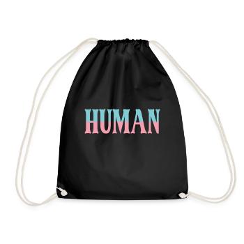 HUMAN - Drawstring Bag - black - Front