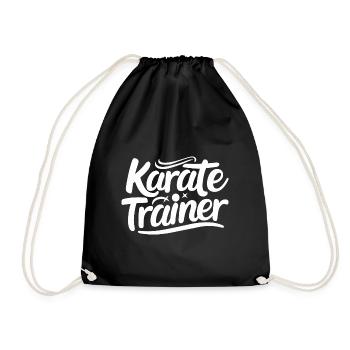 Karate-Trainer Shirt Kampfkunst Meister Geschenk - Turnbeutel - Schwarz - Vorne
