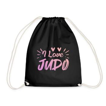 Ich liebe Judo - Turnbeutel - Schwarz - Vorne
