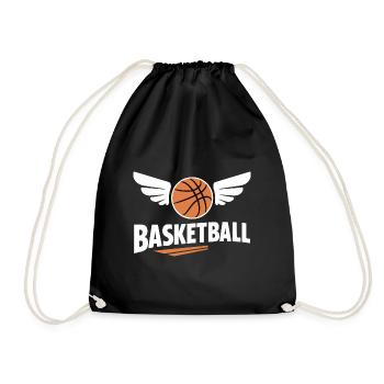 Basketball2 Fanartikel Ballspiel Sportler Geschenk - Turnbeutel - Schwarz - Vorne