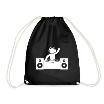 dj turntables - Turnbeutel - Schwarz - Vorne