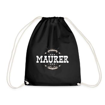 Maurer Beruf - Turnbeutel - Schwarz - Vorne