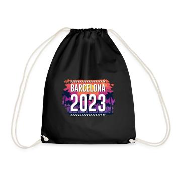 Barcelona 2023 - Turnbeutel - Schwarz - Vorne