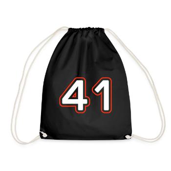 41 number symbol - Drawstring Bag - black - Front