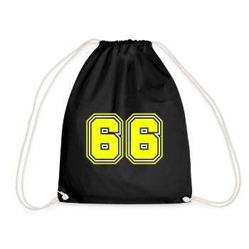Symbole numérique 66 - Sac de sport léger - noir - Devant