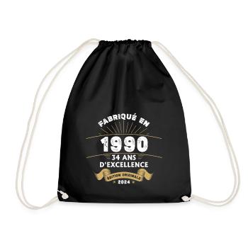 Fabriqué en 1990 34 ans d'excellence originale - Sac de sport léger - noir - Devant