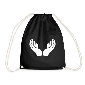 Icône d’icône de mains - Sac de sport léger - noir - Devant