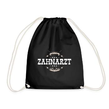 Zahnarzt Beruf - Turnbeutel - Schwarz - Vorne