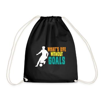 Football Footballers Football players Men's football - Drawstring Bag - black - Front