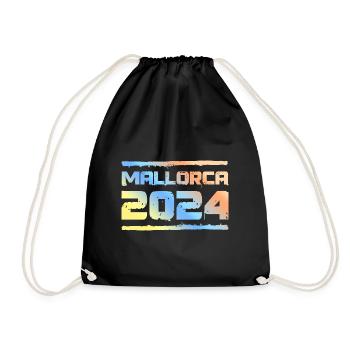 Mallorca 2024 Bunt - Turnbeutel - Schwarz - Vorne