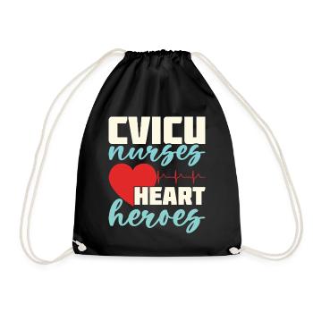 CVICU Krankenschwestern Herz Helden - Turnbeutel - Schwarz - Vorne
