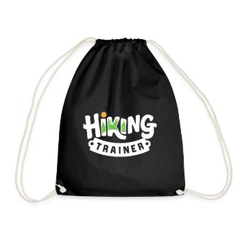 Hiking Trainer Präsent Outdoor Abenteuer Guide - Turnbeutel - Schwarz - Vorne