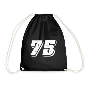 Symbole numérique 75 - Sac de sport léger - noir - Devant