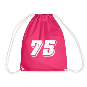 75 number symbol - Drawstring Bag - fuchsia - Front