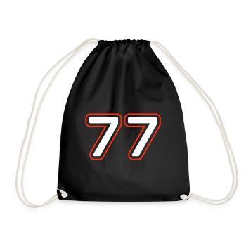 77 Number Symbol - Drawstring Bag - black - Front